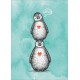 TREE FREE GREETING CARD PENGUIN PILE